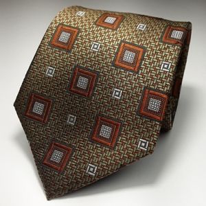 Mark Pendleton rust and green silk tie